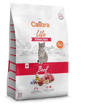 Calibra Life Sterilised Cat Beef Flavoured Dry Food 6kg