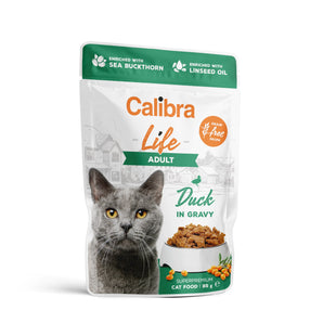 Calibra Cat Life Pouch Adult Duck 28x85g