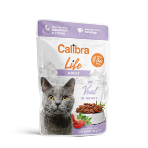 Calibra Cat Life Pouch Adult Veal 28x85g