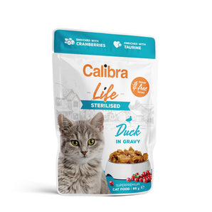 Calibra Cat Life Pouch Sterilised Duck 28x85g