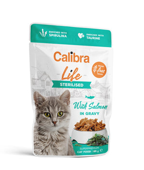 Calibra Cat Life Sterilised Salmon Wet Food 28x85g