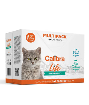 Calibra Cat Life Sterilised Wet Food Multipack 12x85g